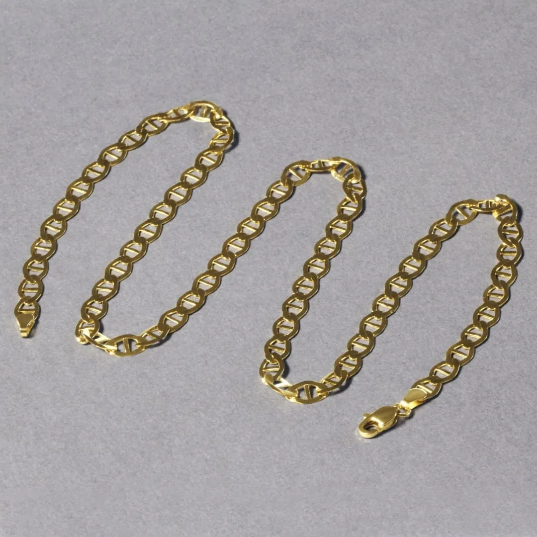 10k Yellow Gold Mariner Link Chain (5.10 mm)