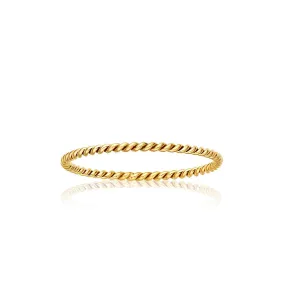 14k Lasso Stacking Ring