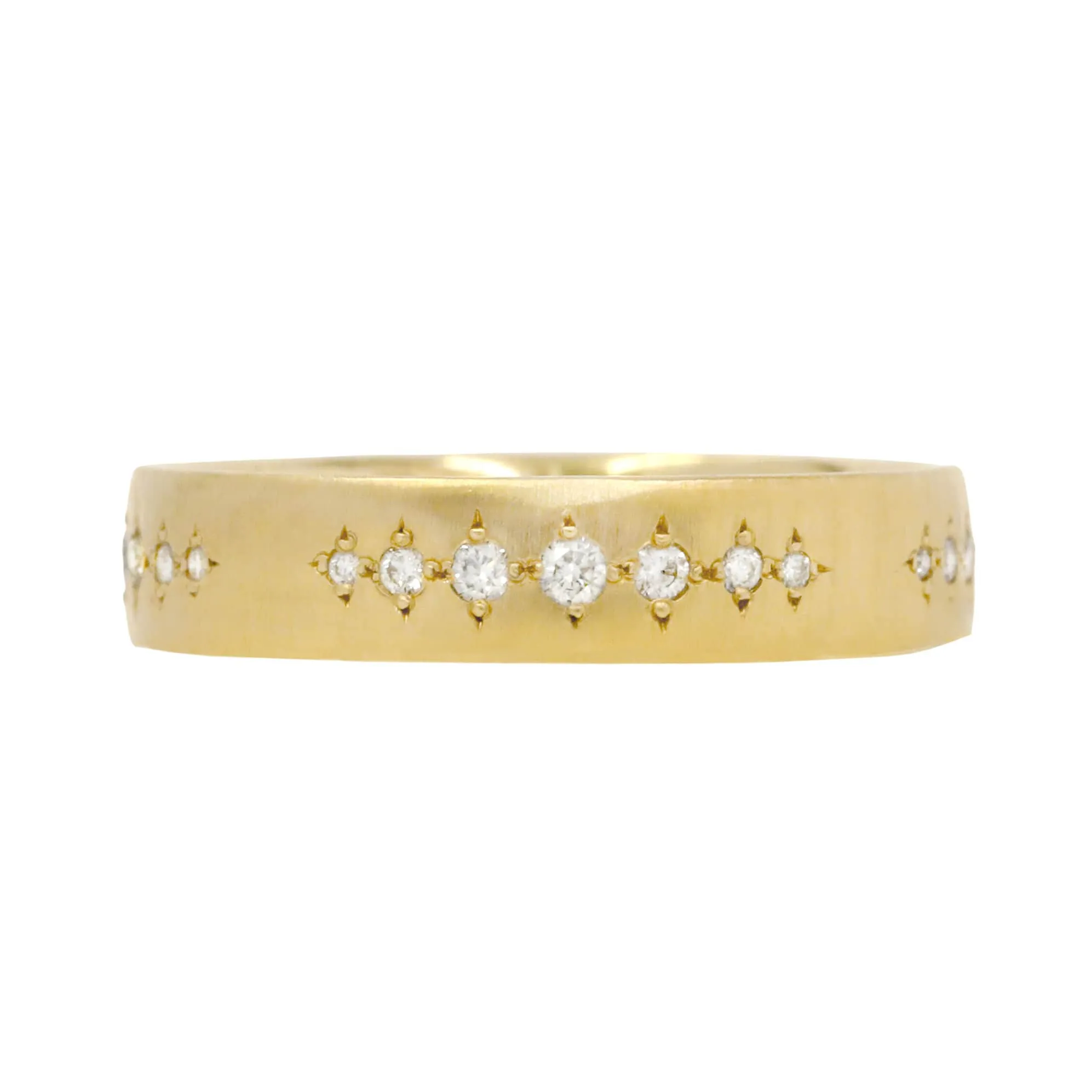 18K Gold Graduated Diamond Band