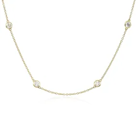 18K YELLOW GOLD DIAMONDS BY THE YARD NECKLACE - 4.42CTW