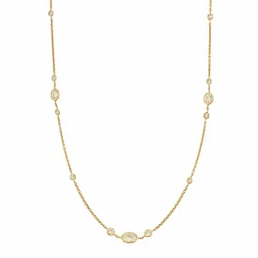 18K Yellow Gold Diamonds By The Yard Necklace