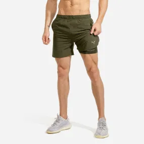 2-in-1 Dry Tech Shorts 2.0 - Khaki