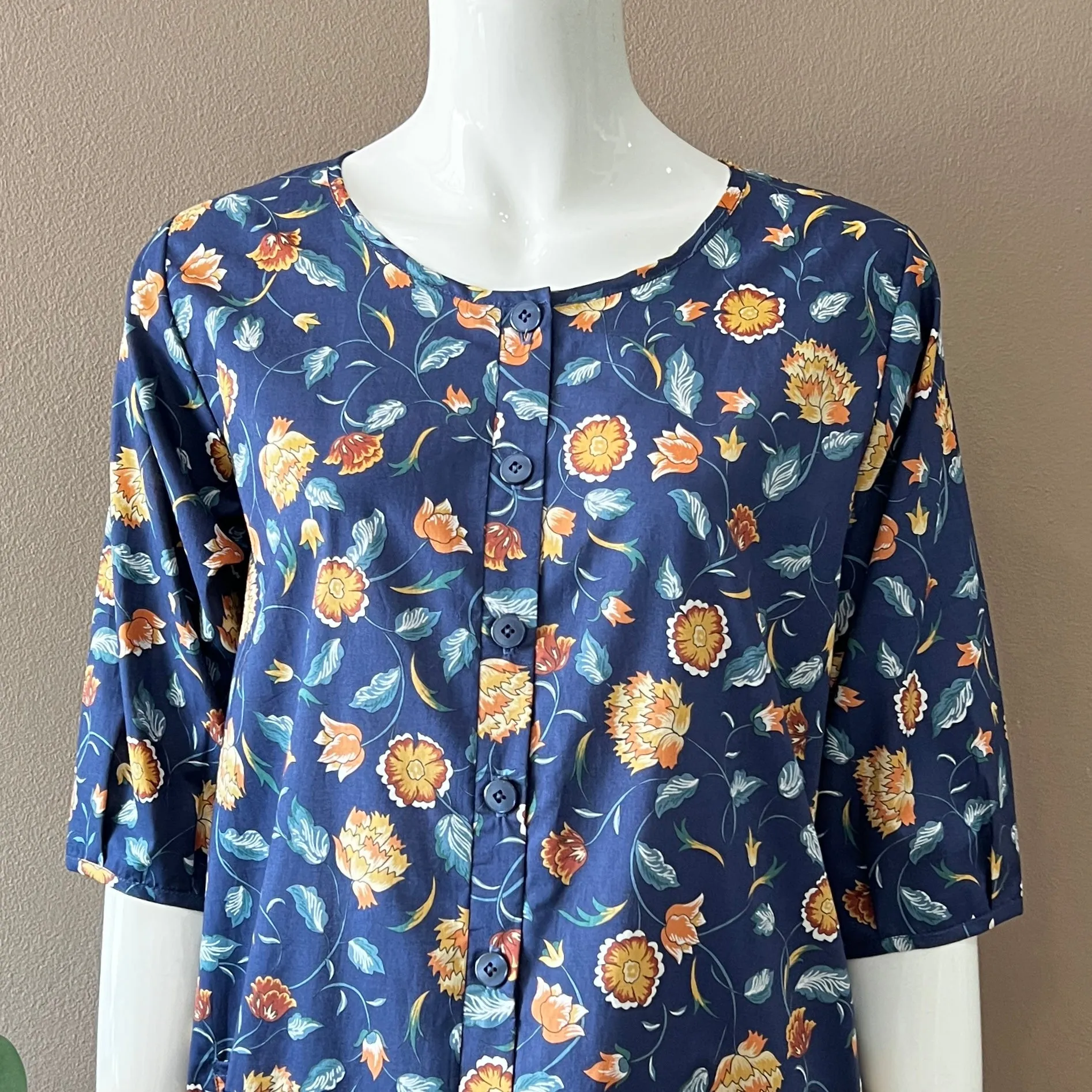 3/4 Sleeve Night Dress - XL