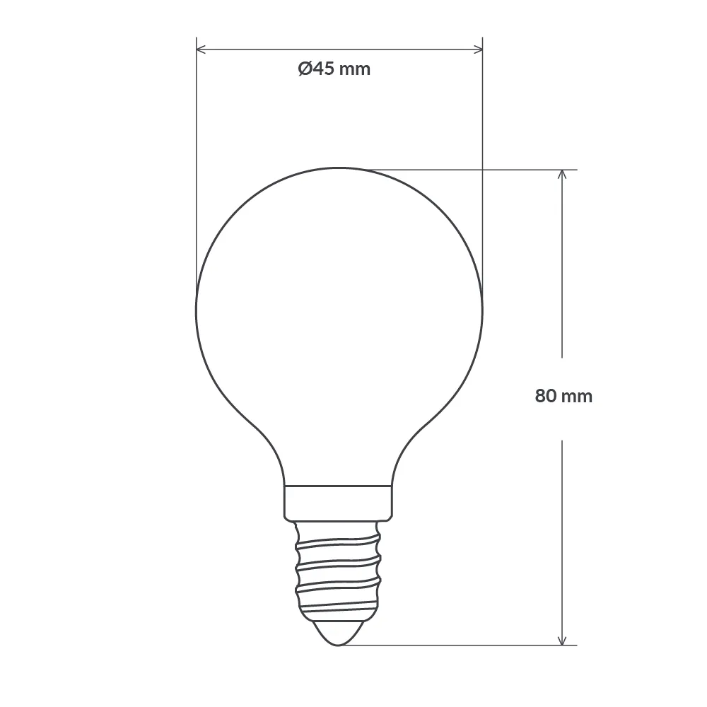 4W Fancy Round LED Bulb E14 Frost in Warm White