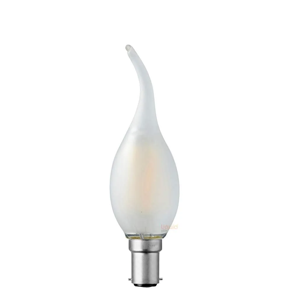 4W Flame Tip Candle LED Bulb B15 Frost in Warm White