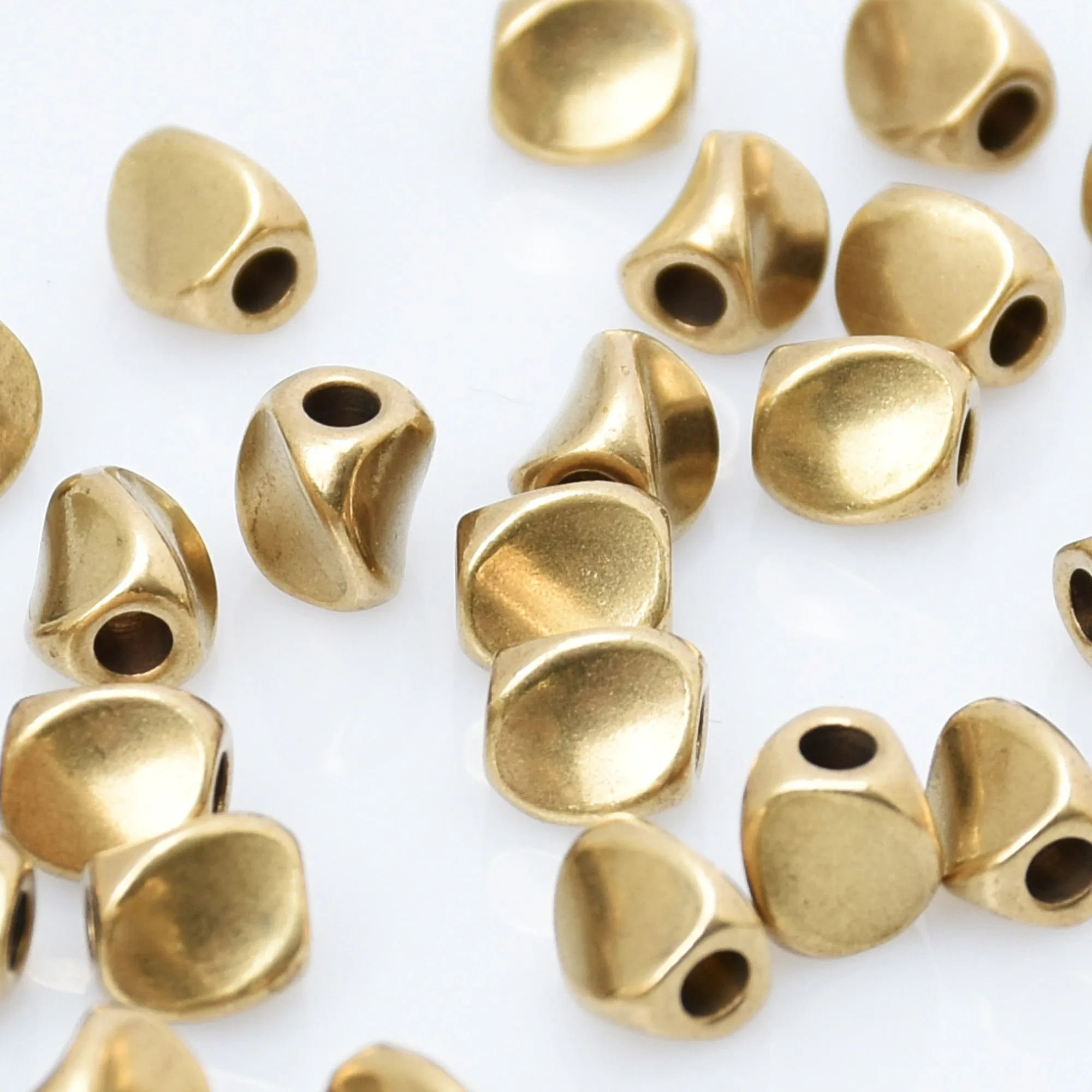 5*1.5mm Spacer Beads Face Twist Triangle Metal Beads Brass Beads Spacer Loose Jewelry beads 100pcs 10294950