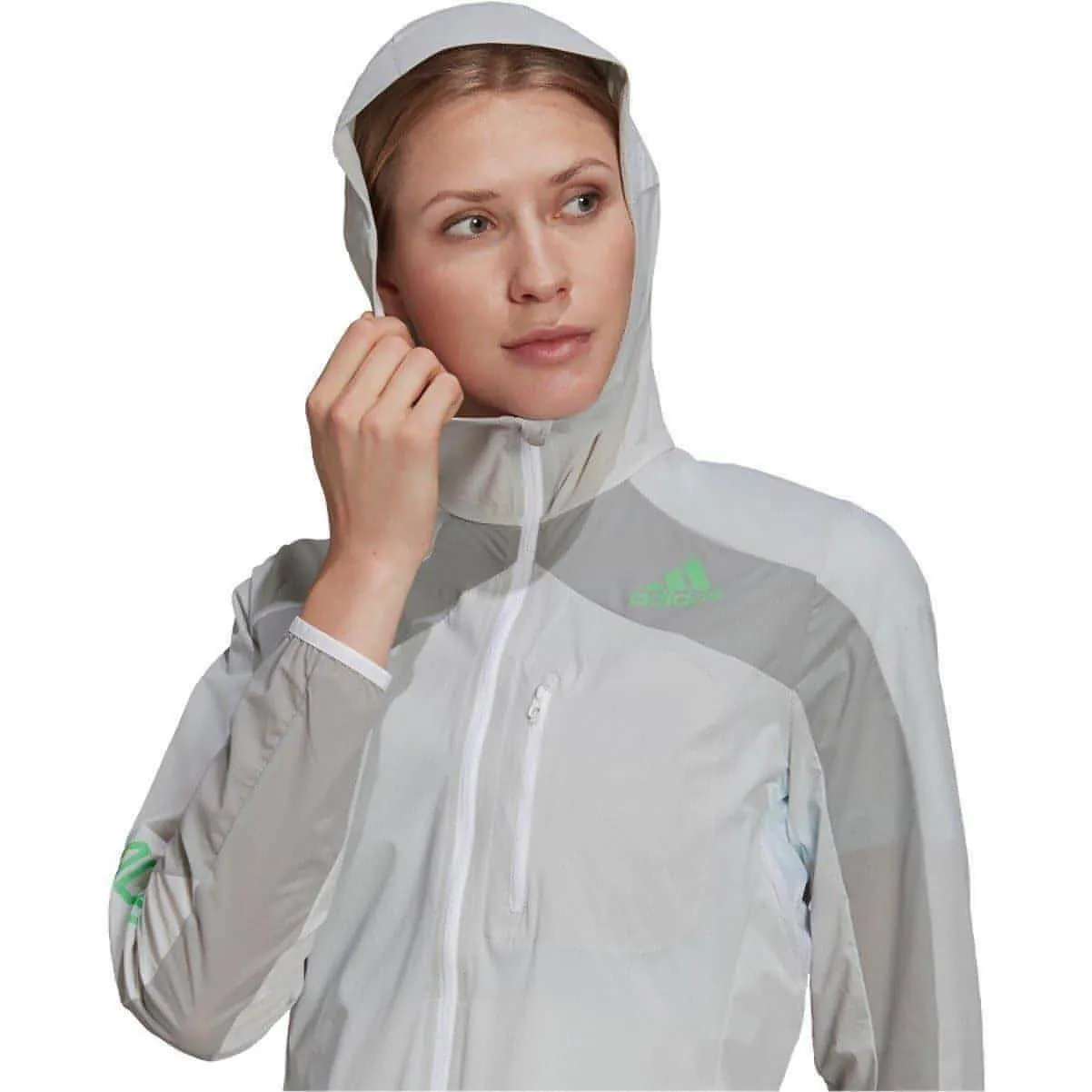 adidas Adizero Marathon Womens Running Jacket - White