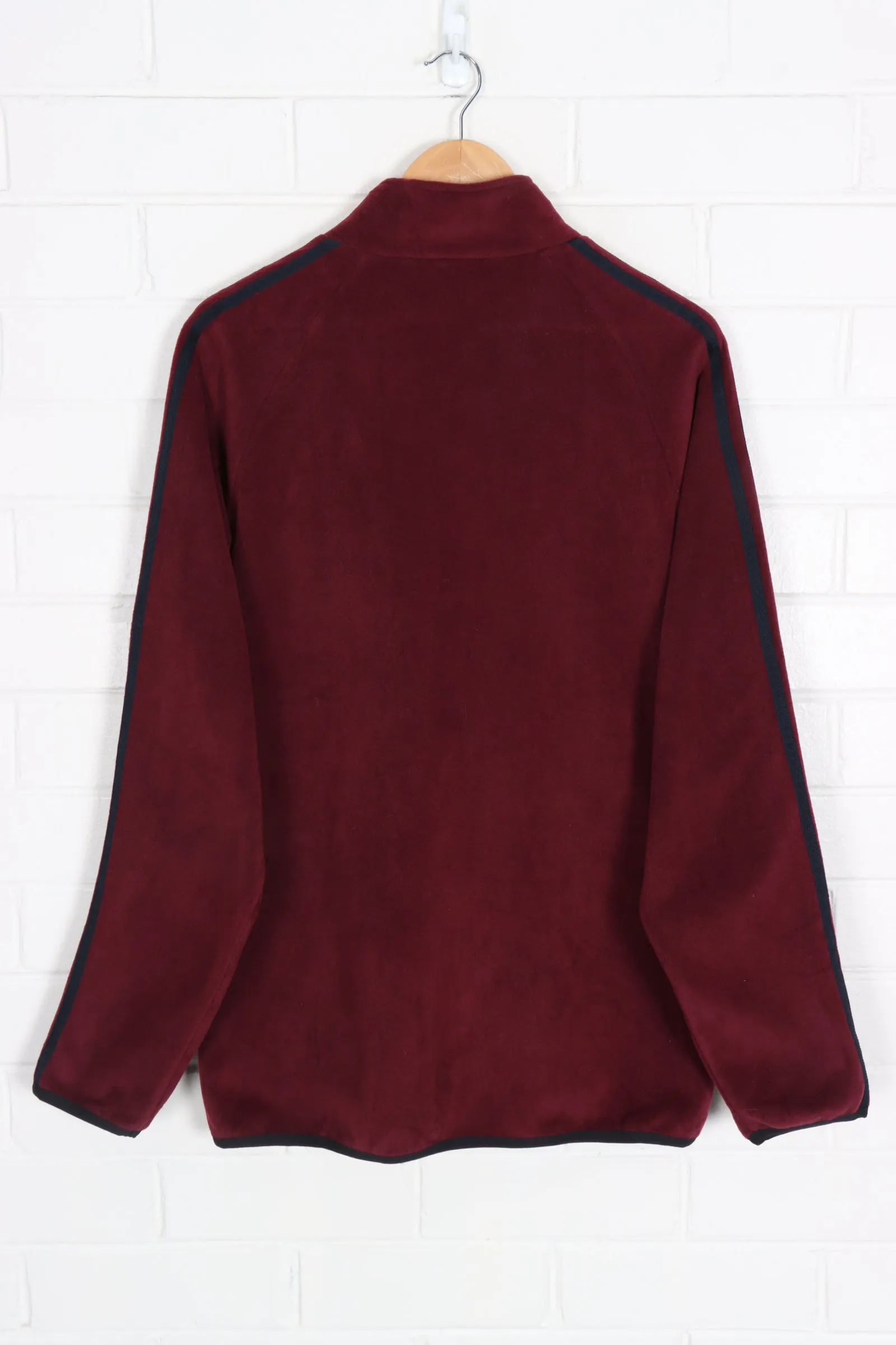 ADIDAS Burgunday Embroidered 3-Stripe Zip Up Fleece (L-XL)