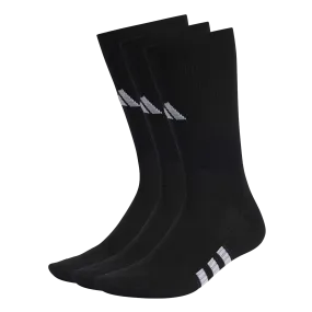 Adidas Performance Light Crew Socks 3 Pairs - Black/Black/Black