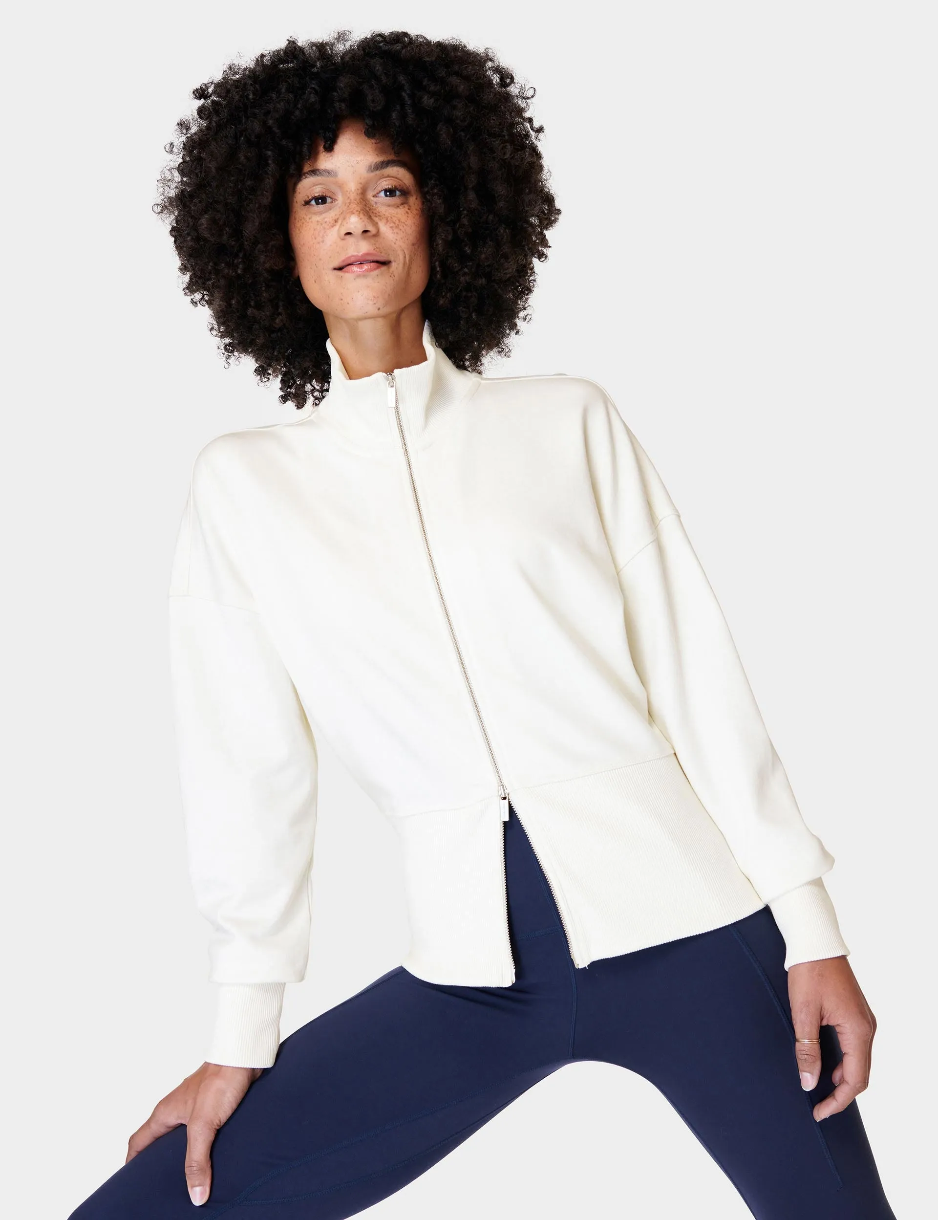 After Class Zip Up - Lily White