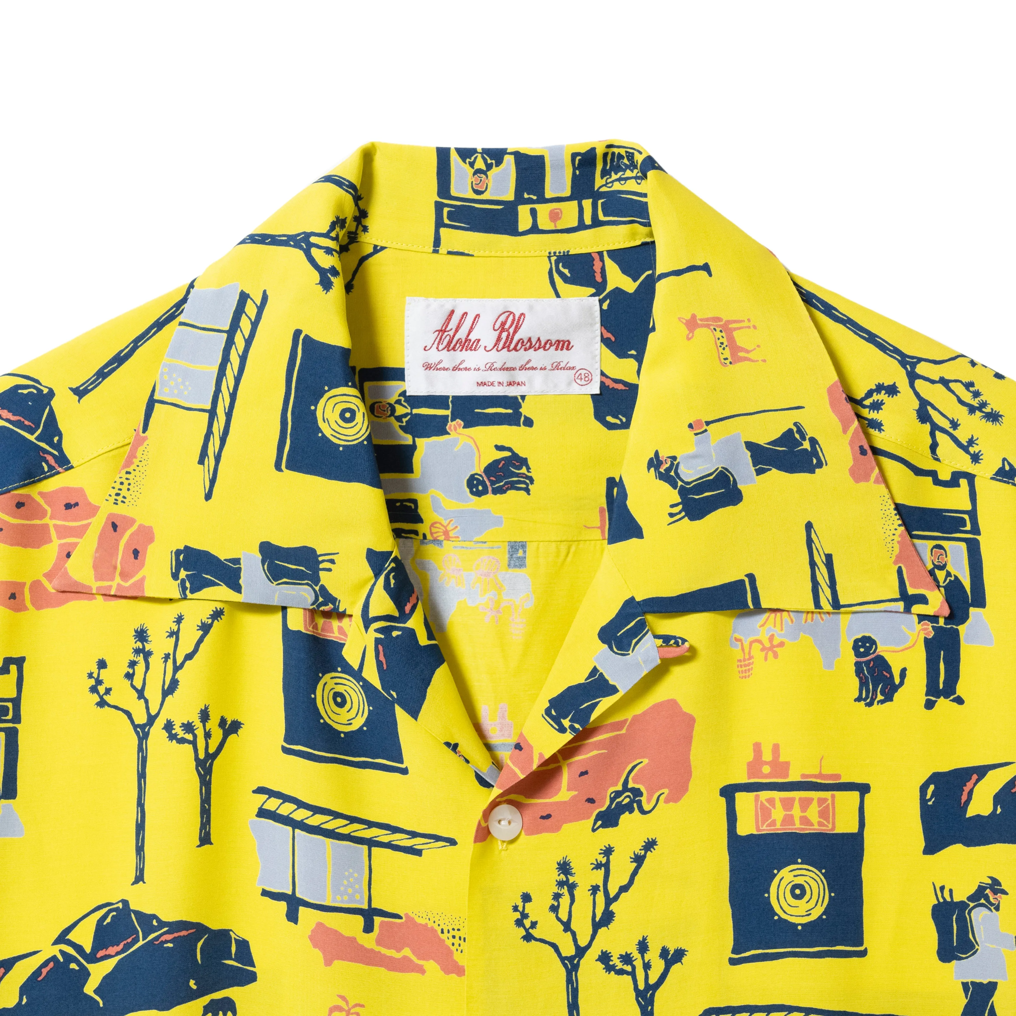 Aloha Blossom x Sillage x Mohawk Souvenir Shirt Yellow