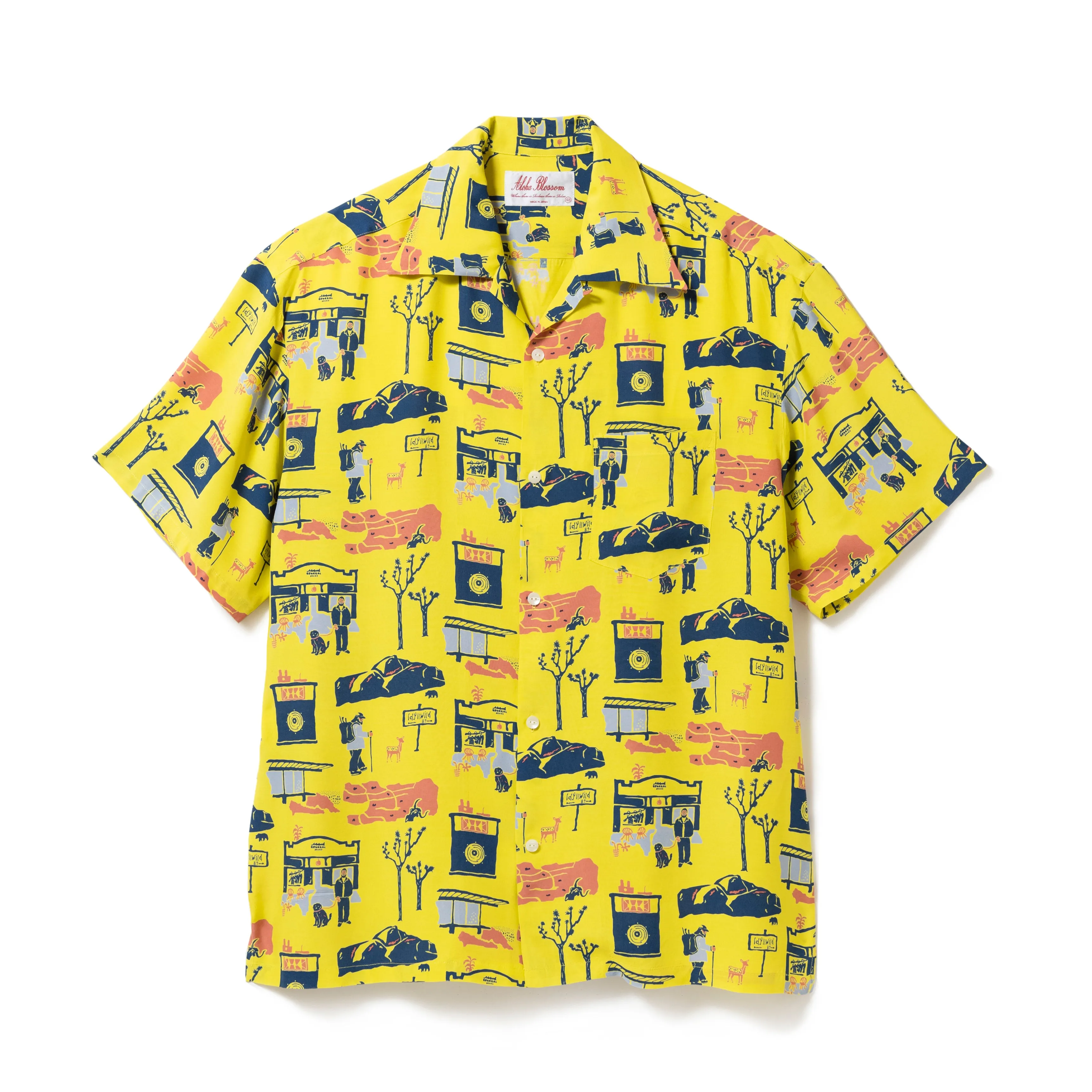 Aloha Blossom x Sillage x Mohawk Souvenir Shirt Yellow