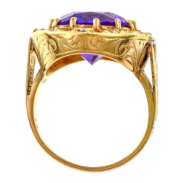 Antique Amethyst & Diamond Ring