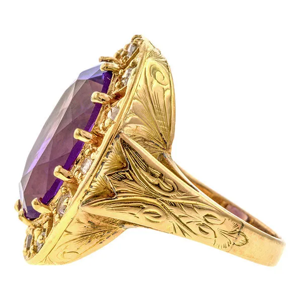 Antique Amethyst & Diamond Ring