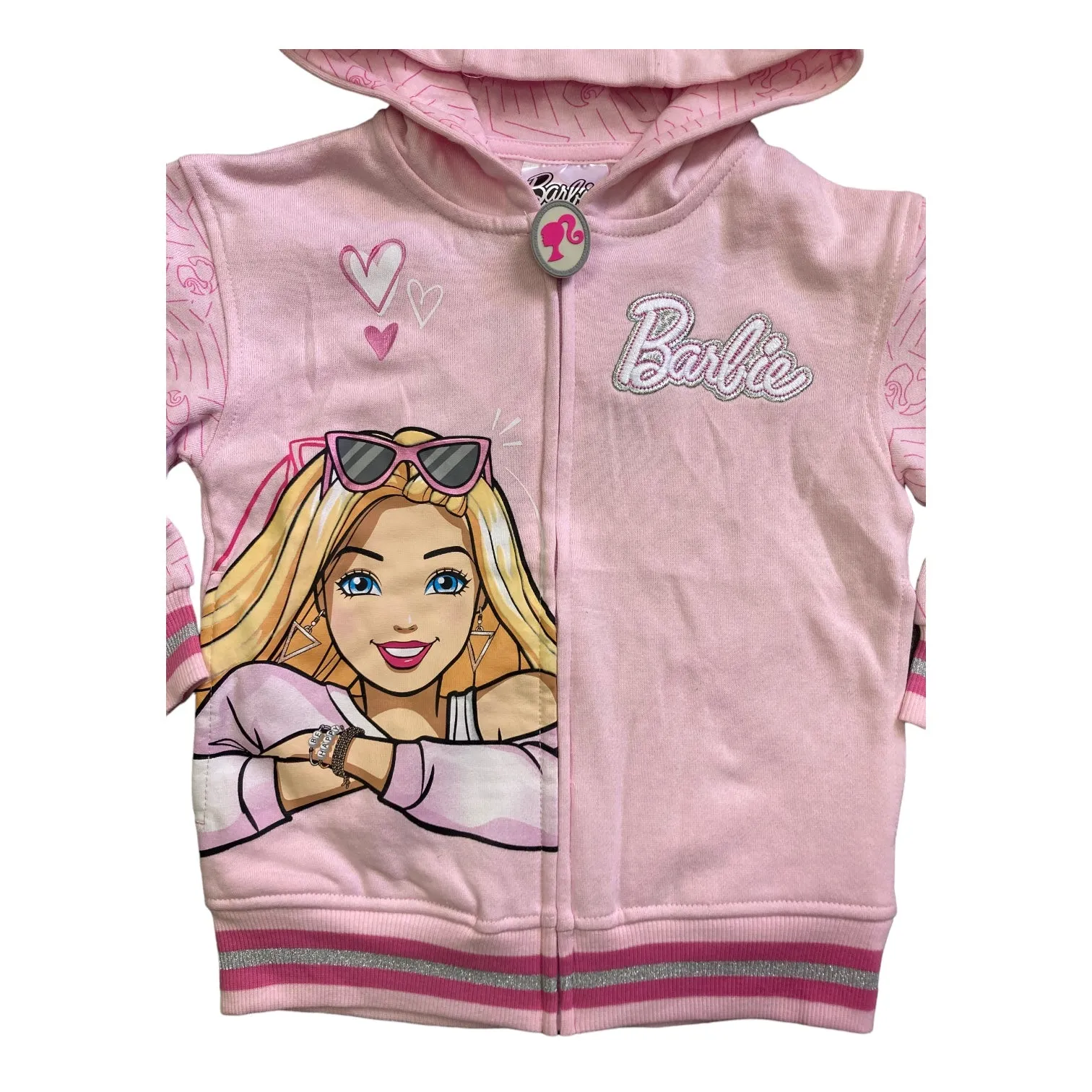 Barbie Girl's Character Full Zip Hooded Jacket