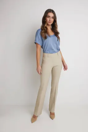 Barely Bootcut Pants with Fake Pockets