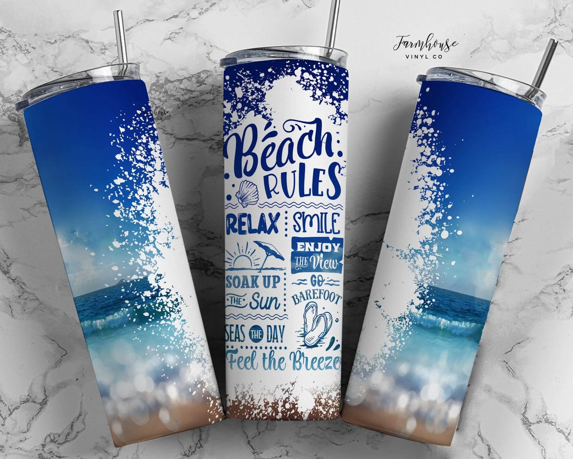 Beach Rules Tumbler