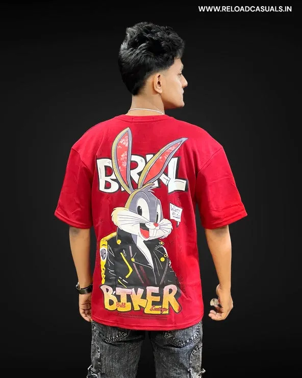 Biker Off Shoulder Imp T-Shirt