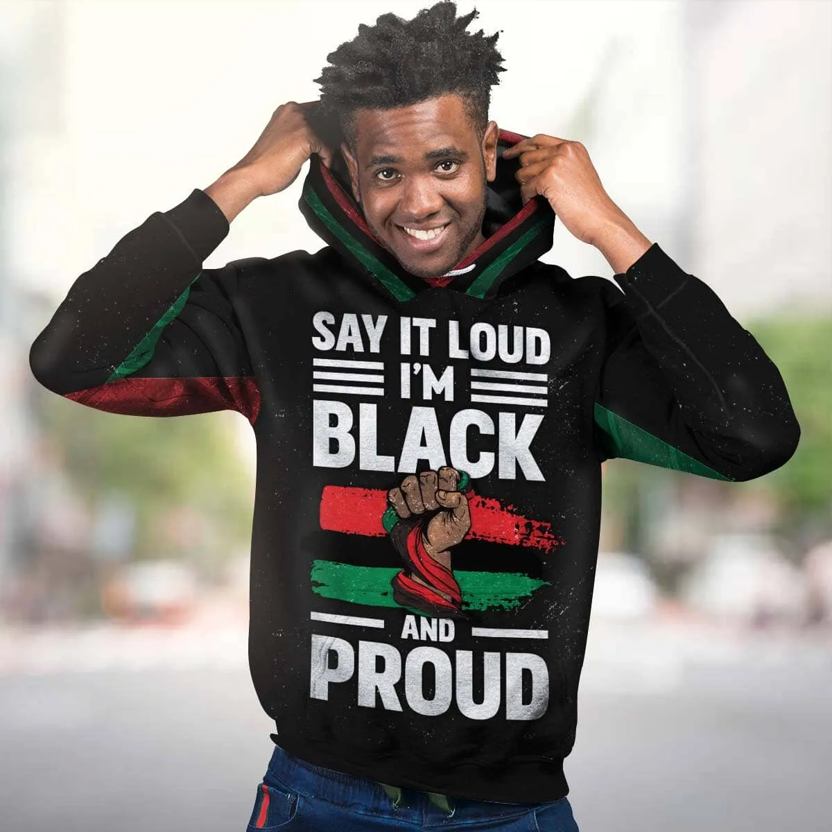 Black & Proud All-over Hoodie