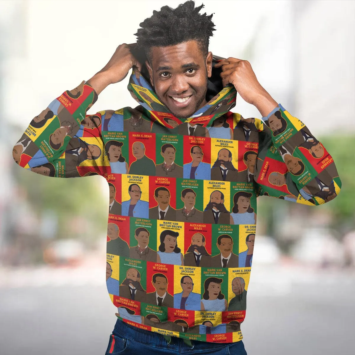 Black Inventors All-over Hoodie