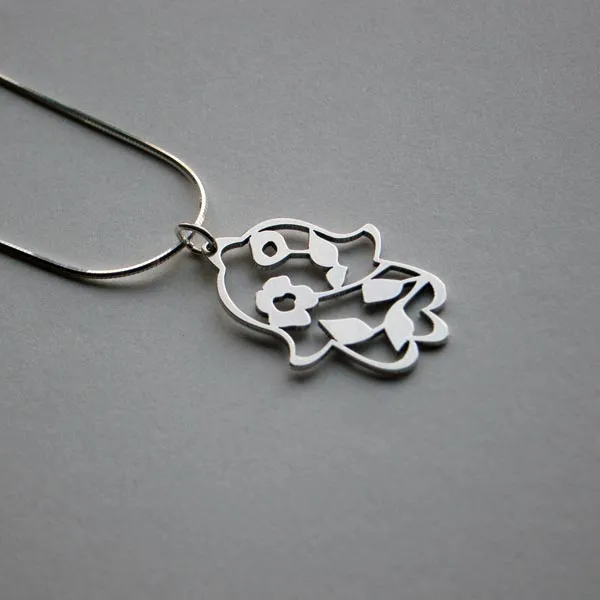 Blooming Hamsa Necklace