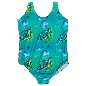 Blue Turtle Women's One Piece Sleeveless Swimsuit