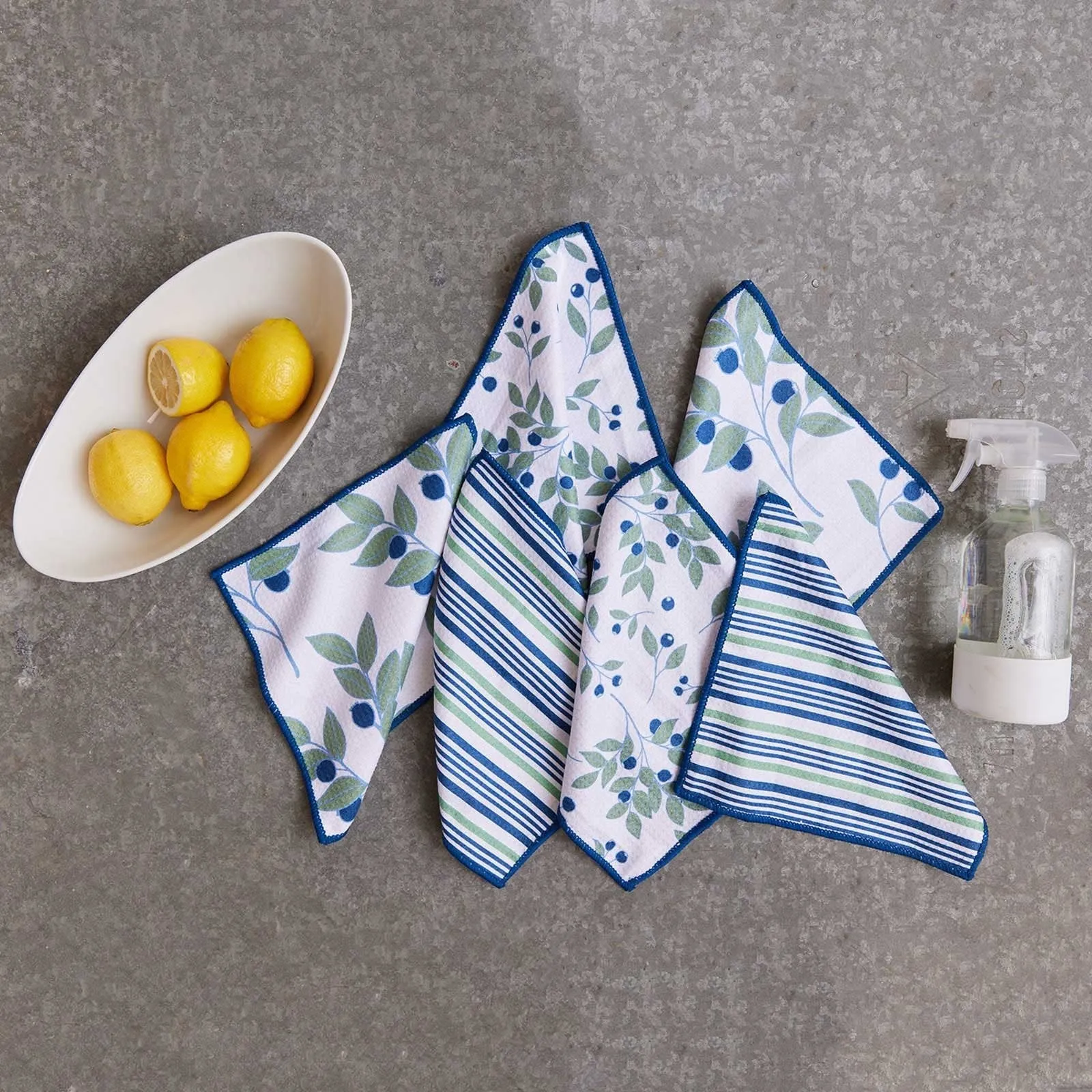 Blueberries Blu Kitchen Dish Cloths (Set of 3)