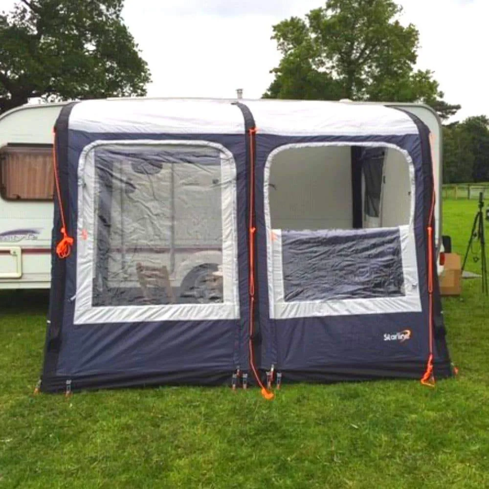 Camptech Starline 300 Blue Inflatable Air Porch Caravan Awning   Free Carpet (2023)