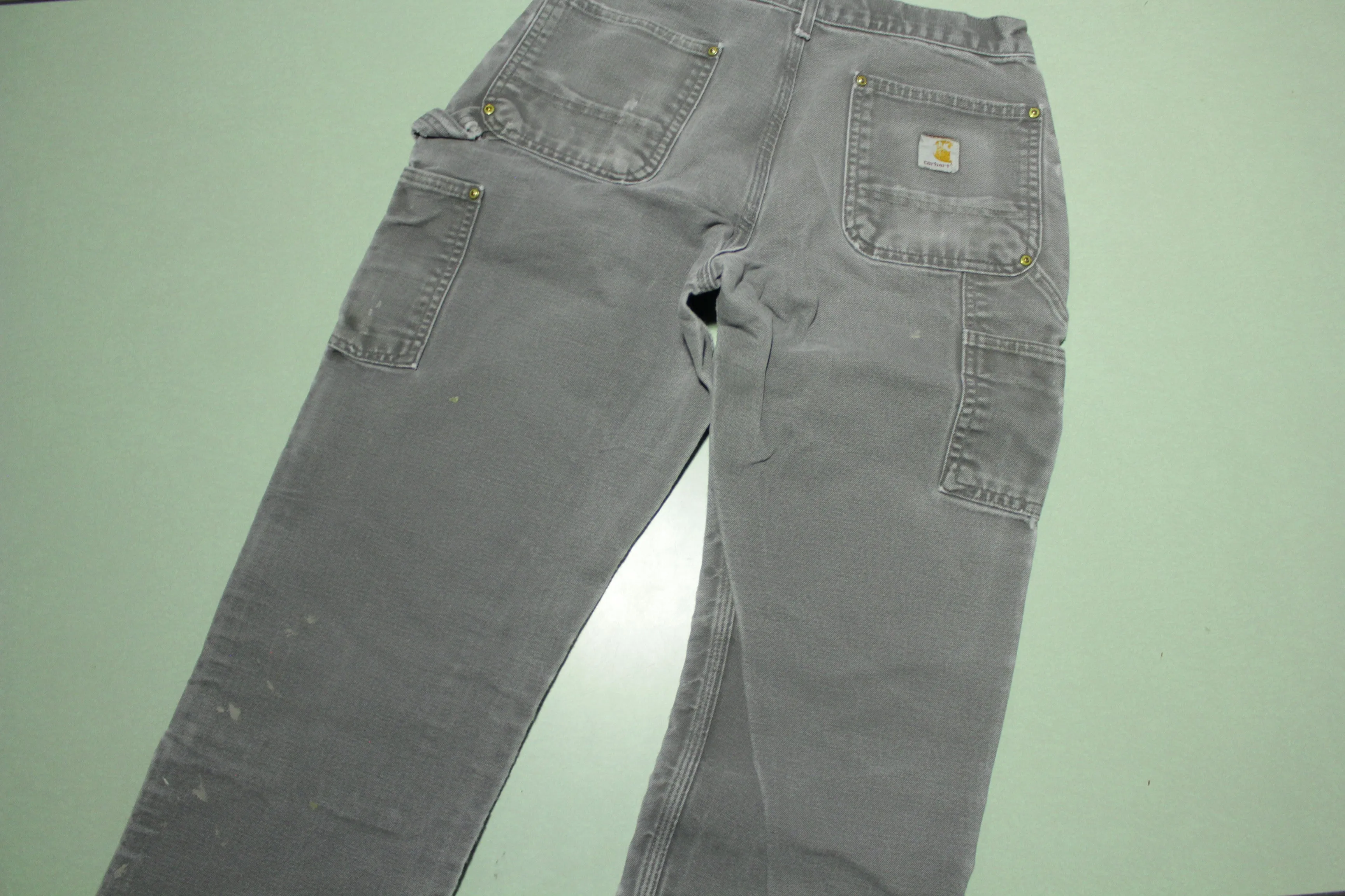 Carhartt Vintage Distressed B01 Double Knee Front Work Construction Utility Pants GVL