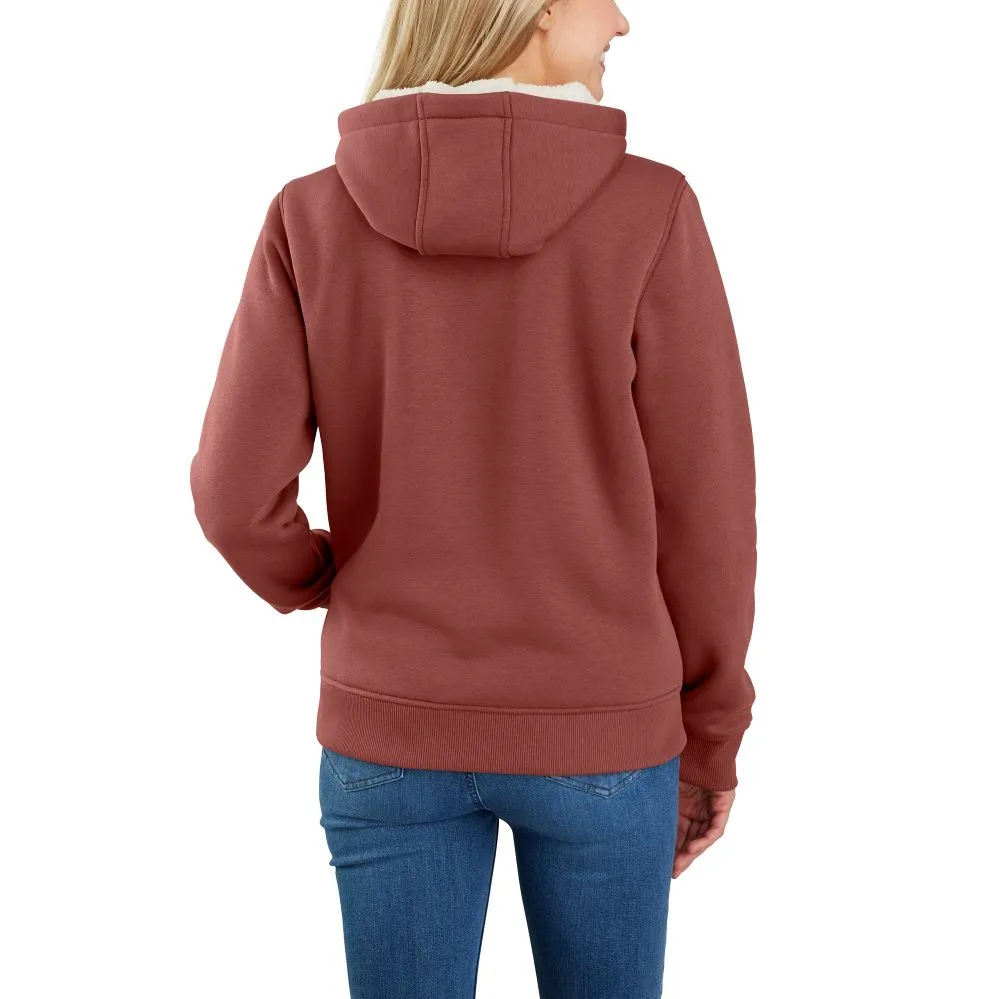 'Carhartt' Women's Midweight Sherpa Lined Full Zip Hoodie - Sable