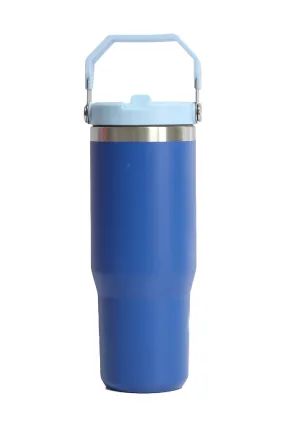 Classic Blue 30oz Flip Straw Tumbler