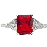 Classic Ruby Red Cubic Zirconia Ring