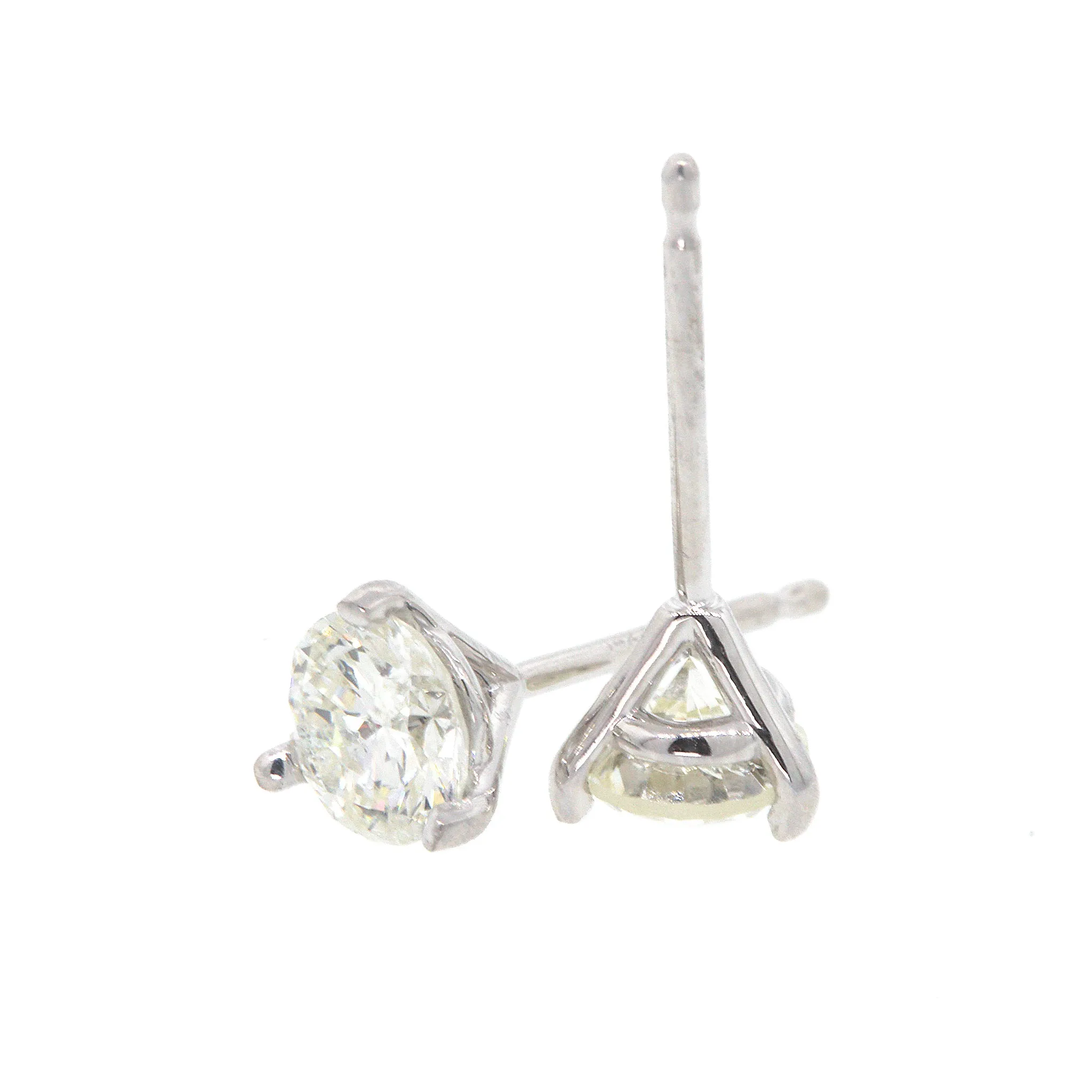 Classic White Gold Diamond Studs Earrings