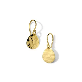 Classico Crinkle Hammered Small Teardrop Earrings