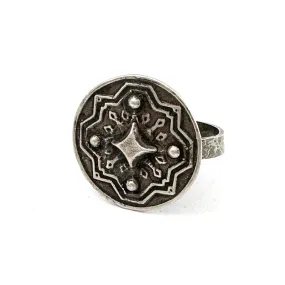 COMPASS ROSE Ring - Silver - Size 8 1/2