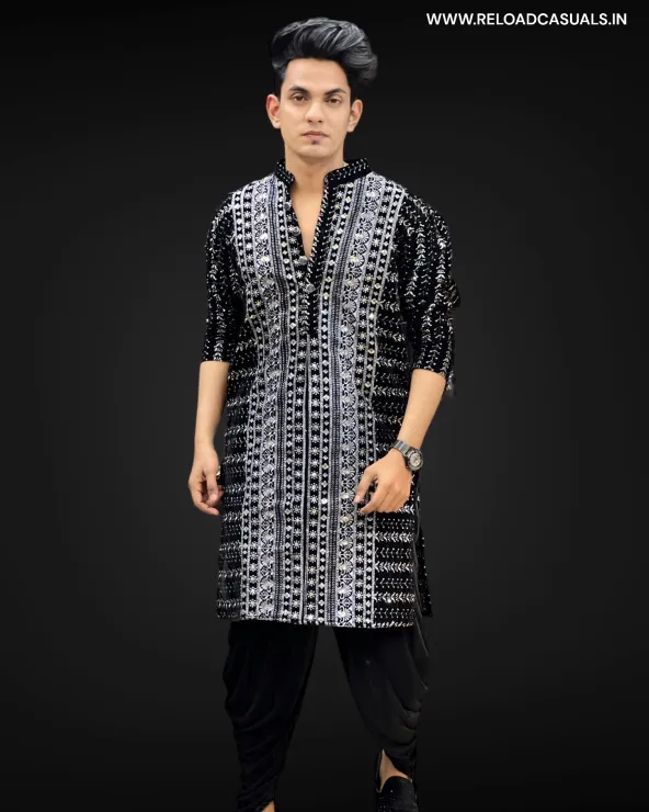 Complete Work Designer Kurta & Pyjama - Combo