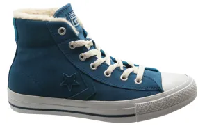 Converse Star Player Mid Unisex Trainers Blue Suede Mens Womens 139699C B80D