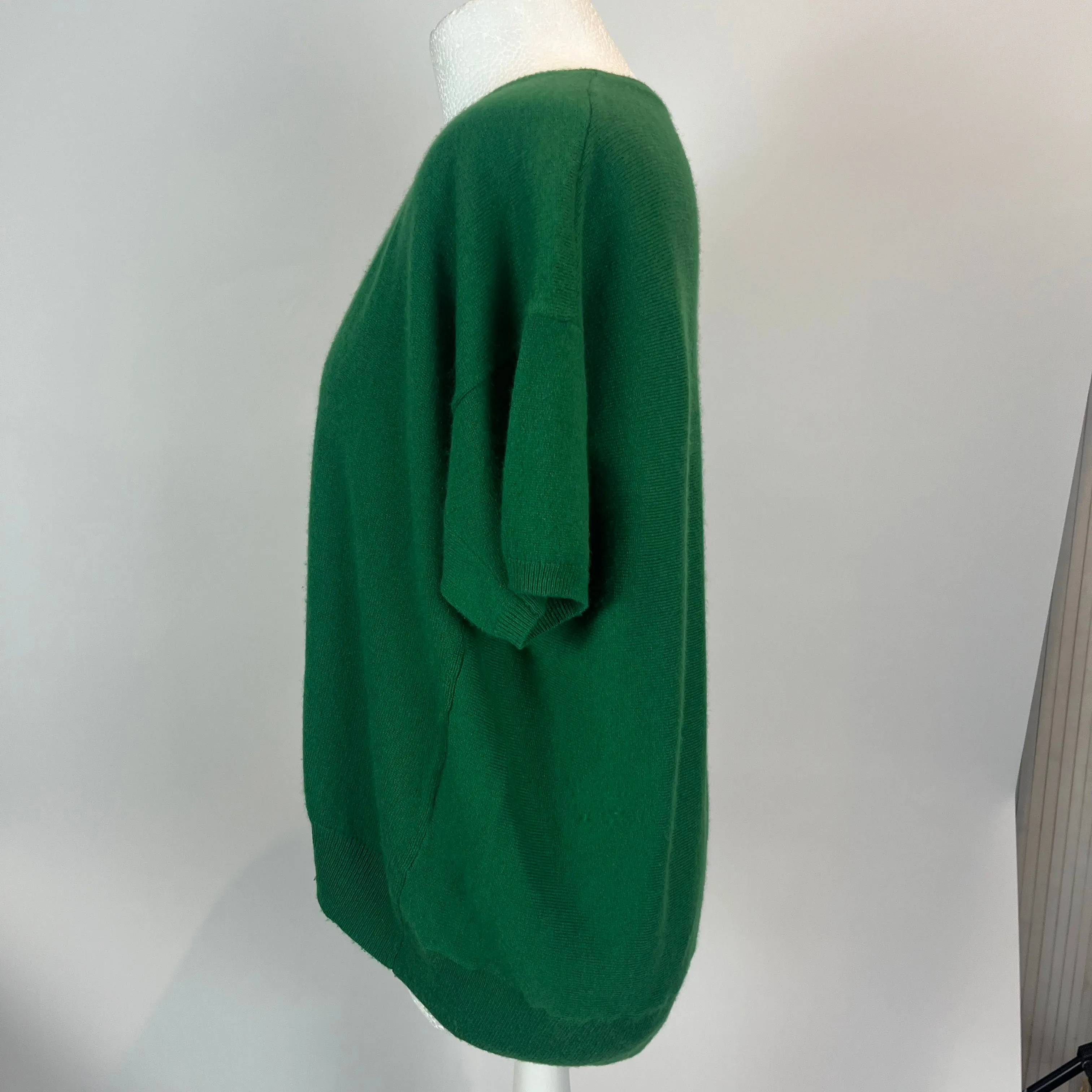 CT Plage Emerald Cashmere Knit Short Sleeve Sweater XS/S/M/L/XL