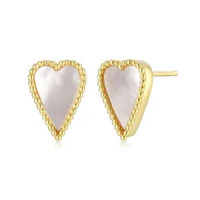 Elle Long Love Heart Earrings