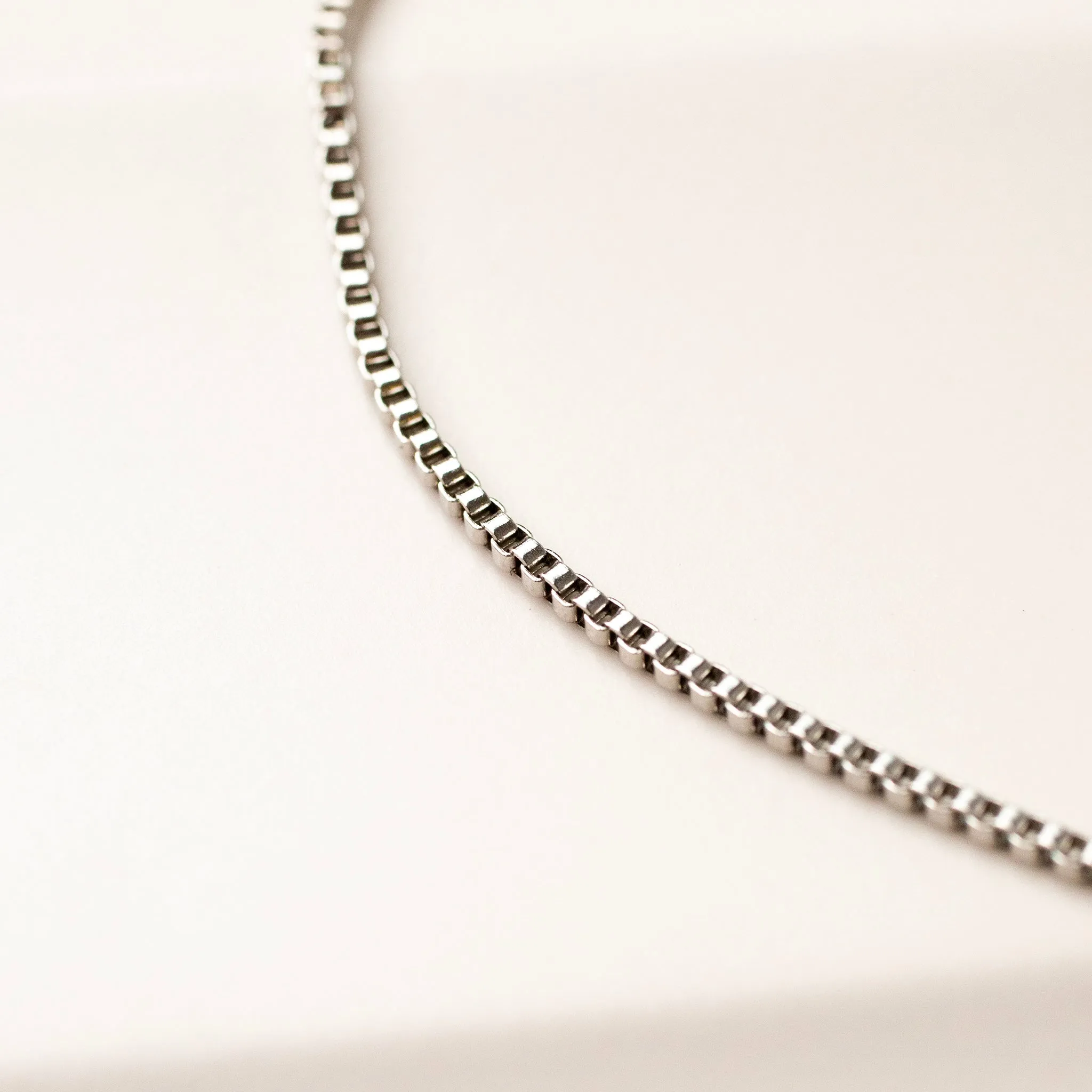 Emma Waterproof Beveled Box Chain Necklace