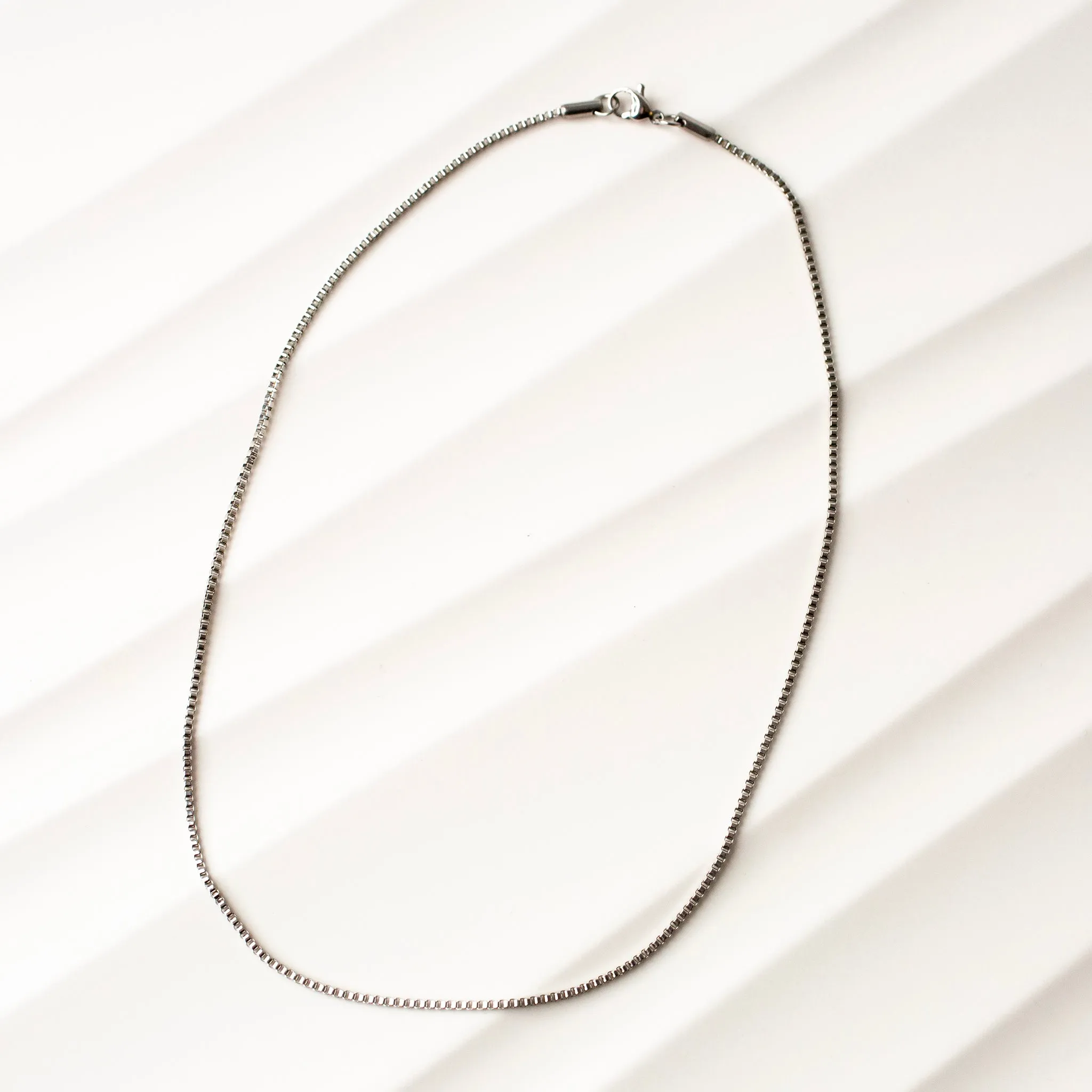 Emma Waterproof Beveled Box Chain Necklace