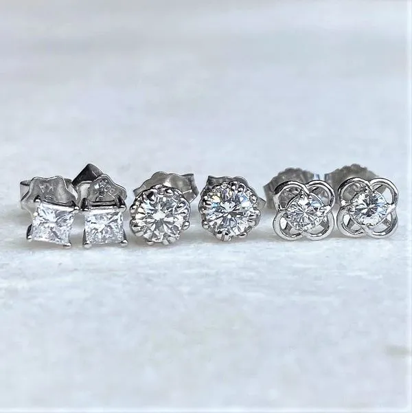 Fancy Basket Diamond Stud Earrings- Heirloom by Doyle & Doyle