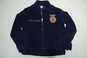 FFA Agricultural Education Vintage Washington Idaho Kuna Corduroy Farm Animal Jacket