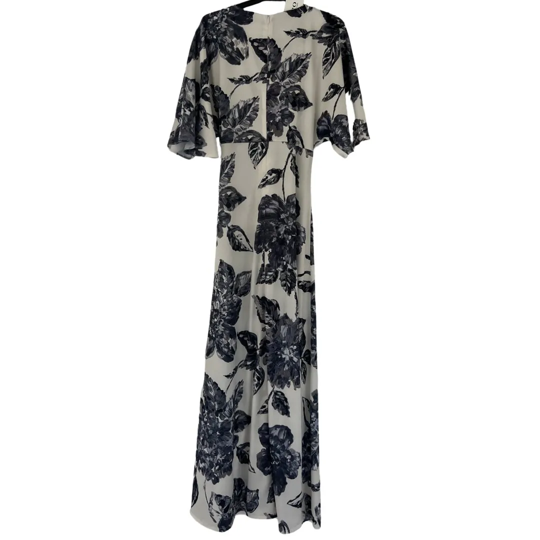 Flutter sleeve print dress