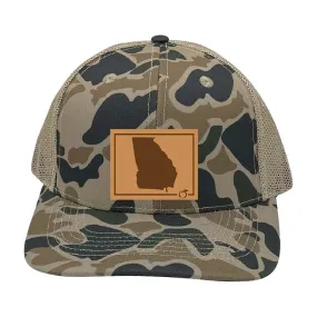 Georgia Outline Trucker in Old School Camo