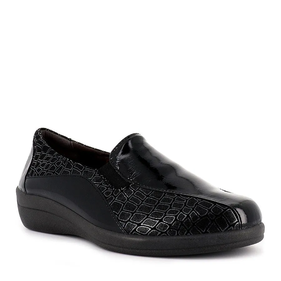 GIJON 43304 - BLACK PATENT LEATHER