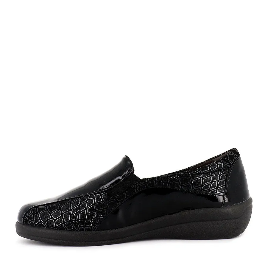 GIJON 43304 - BLACK PATENT LEATHER