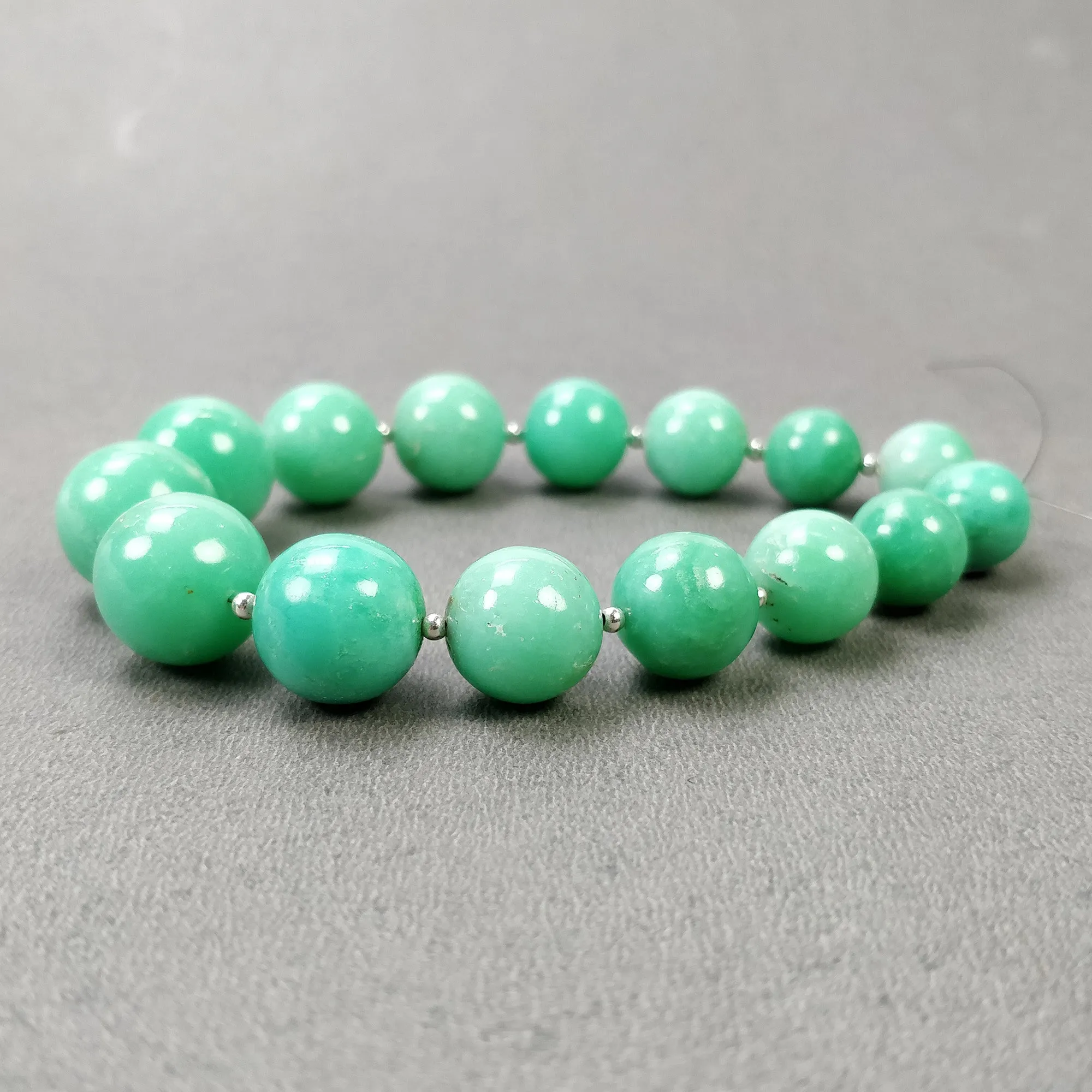 GREEN CHRYSOPRASE Gemstone Loose Beads : 154.00cts Natural Untreated Unheated Crysoprase Plain Rondelle Beads 9.5mm - 13.5mm 8"