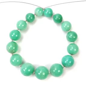 GREEN CHRYSOPRASE Gemstone Loose Beads : 154.00cts Natural Untreated Unheated Crysoprase Plain Rondelle Beads 9.5mm - 13.5mm 8"