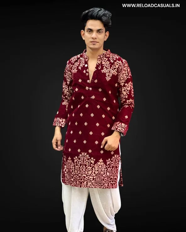 Heavy Embroidery Leaf Designer Kurta